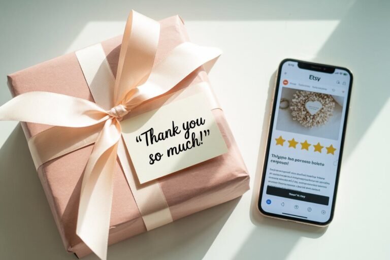 A guide showing how to get reviews on etsy with excellent packaging and customer service.